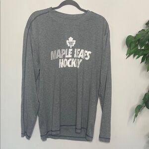 NHL Gray Toronto Maple Leafs Hockey Long Sleeve Shirt